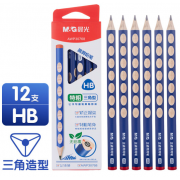 晨光(M&G)文具 洞洞铅笔12支HB 特粗杆易抓握 幼儿学龄前专用