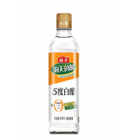 海天5度白醋450ml酿造食醋家用厨房泡鸡爪泡菜炒菜凉拌腌制料醋调味品 白醋450ml【1瓶】