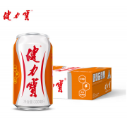 健力宝橙蜜味 电解质运动碳酸蜂蜜饮料汽水 330ml*24罐 整1箱装