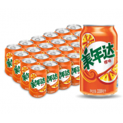百事可乐美年达橙味 汽水 碳酸饮料整箱 330ml*24听 百事出品
